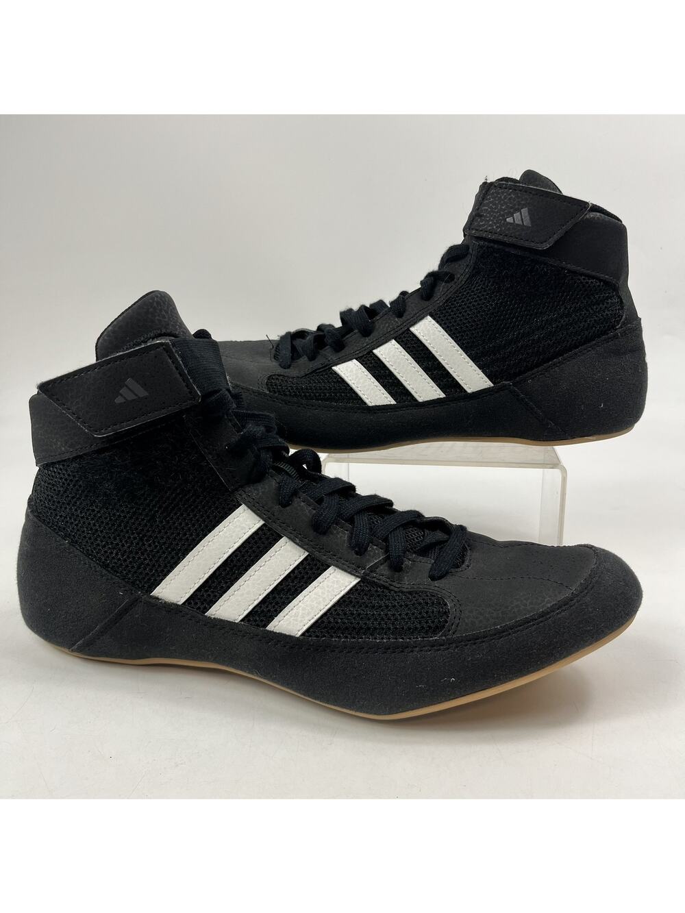 Adidas HVC Mens Wrestling Shoes Size 9 Black Combat Athletic High Top